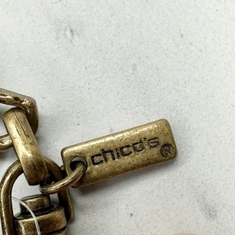 Chico's Free Spirit Gold Tone Chain Belt Medium/Large (M/L) ✨